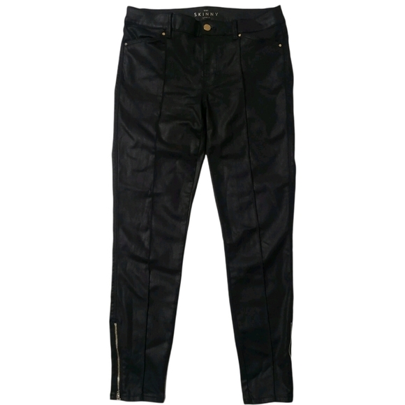 White House Black Market Denim - White House Black Market Women's 14 Faux Leather The Skinny Ankle Zip Pants NWT